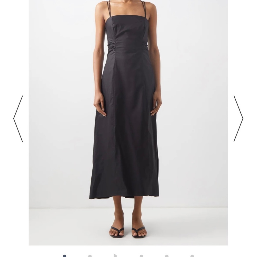 FRAME Tie Back Midi Dress